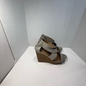 Brash Light Gray Wedge Sandals